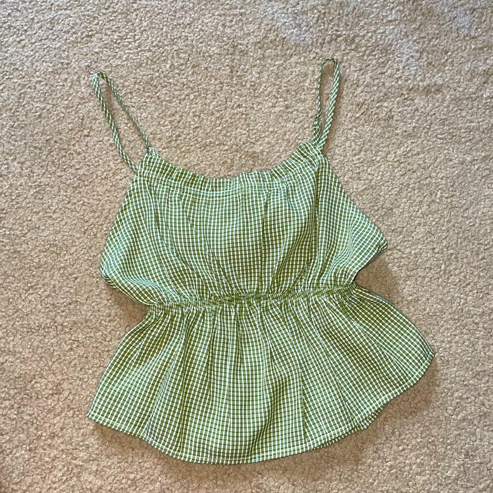 Pacsun Green Peplum Top